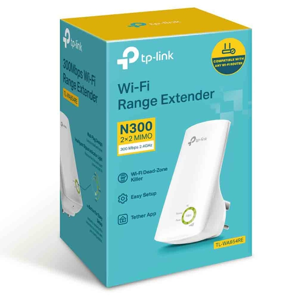 TP-Link 300Mbps Wireless N Wall Plugged Range Extender – TL-WA854RE TP-Link 300Mbps Wireless N Wall Plugged Range Extender – TL-WA854RE